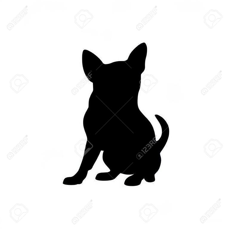 chihuahua silhouette dog vector art