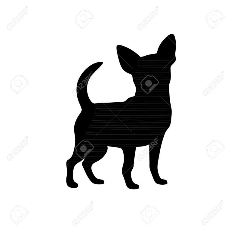 チワワのシルエットの犬のベクトルアート