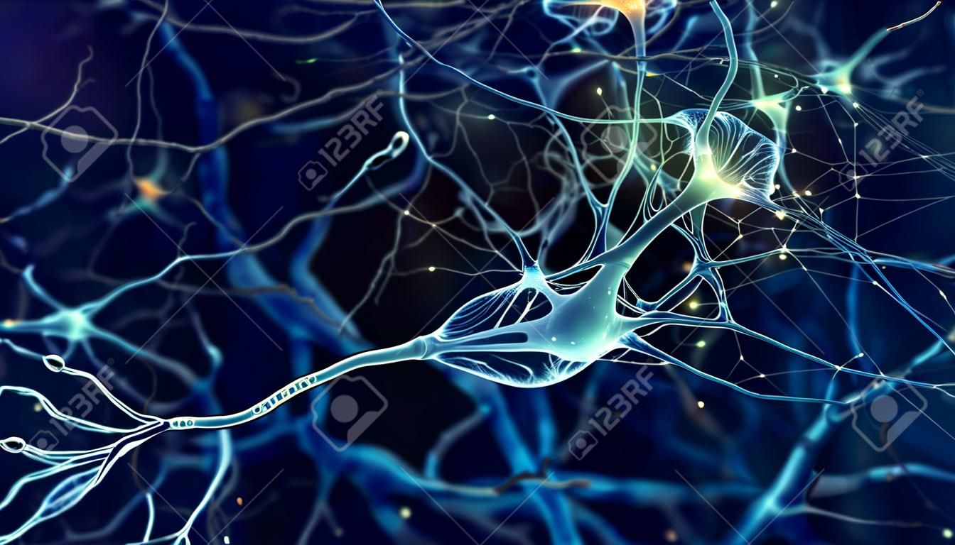 Conceito de células de neurônios