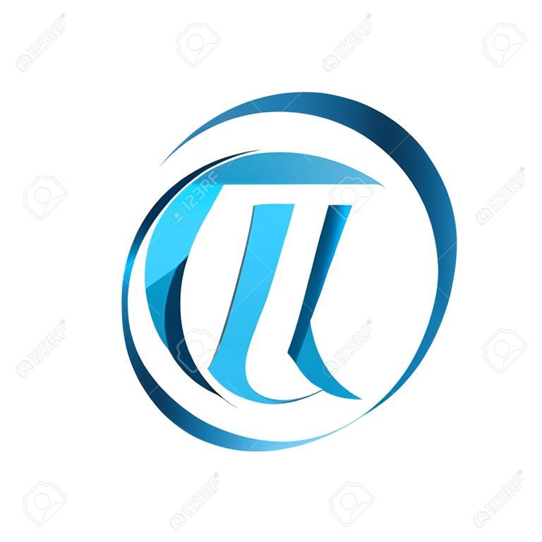 Anfangsbuchstabe MK Logo Firmenname blauer Kreis und Swoosh Design. Vektorlogo für Geschäfts- und Firmenidentität.