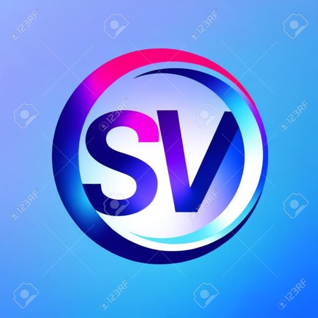 Initial Letter Logo VL Company Name Blue And Magenta Color On Circle And  Swoosh Design. Vector Logotype For Business And Company Identity. Royalty  Free SVG, Cliparts, Vectors, and Stock Illustration. Image 159403296.