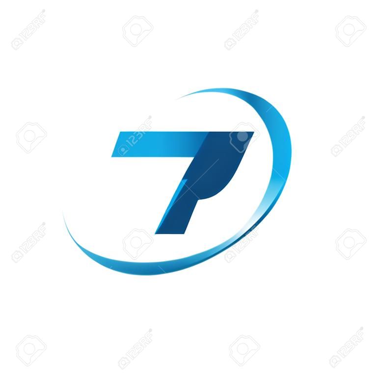 letra inicial TP logotipo nome da empresa colorido azul swoosh design conceito. logotipo do vetor para negócios e identidade da empresa.