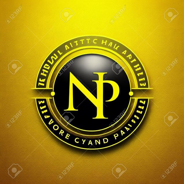 Fx Letter Logo Circle Gold Silver Stock Vector (Royalty Free