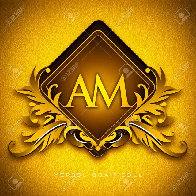 Initial Logo Letter PM With Golden Color With Ornaments And Classic  Pattern, Vector Logo For Business And Company Identity. Royalty Free SVG,  Cliparts, Vectors, and Stock Illustration. Image 164068248.