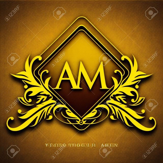 Initial Logo Letter MA With Golden Color With Ornaments And Classic Pattern,  Vector Logo For Business And Company Identity. Royalty Free SVG, Cliparts,  Vectors, and Stock Illustration. Image 164068664.