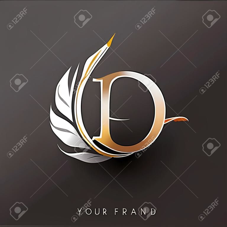 Anfangsbuchstabe CH-Logo mit Federgold- und Silberfarbe, einfaches und sauberes Design für Firmennamen. Vektor-Logo für Unternehmen und Unternehmen.