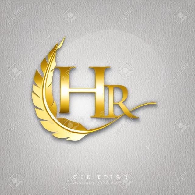 Initial Letter MR Logo With Feather Gold And Silver Color, Simple And Clean  Design For Company Name. Vector Logo For Business And Company. Royalty Free  SVG, Cliparts, Vectors, and Stock Illustration. Image