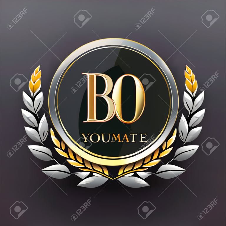 Bo letter logo design with simple style Royalty Free Vector