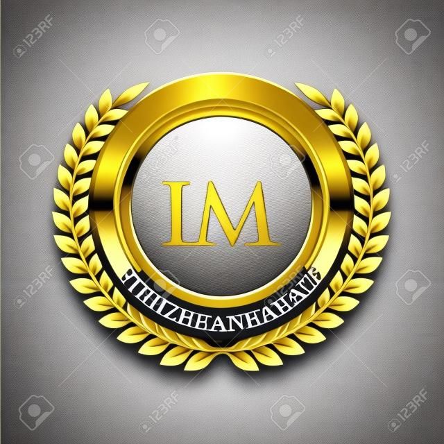 Initial Logo Letter LV With Golden And Silver Color With Laurel And Wreath,  Vector Logo For Business And Company Identity. Royalty Free SVG, Cliparts,  Vectors, and Stock Illustration. Image 167440464.
