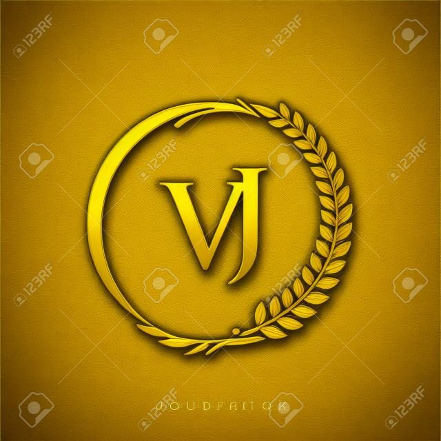 Premium Vector | Luxury letter vj logo template in gold and white color  initial luxury vj letter logo design beautiful logotype design for luxury  company branding