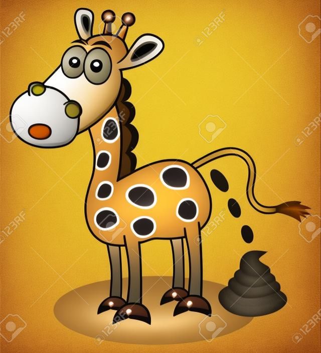 giraffe with a shit