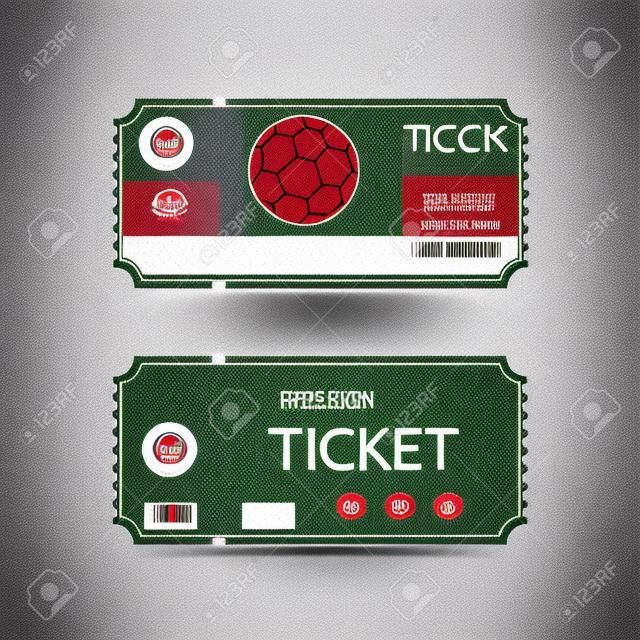 축구 티켓 카드 복고풍 디자인