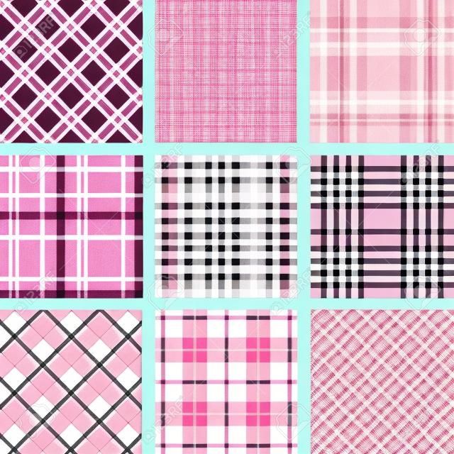 핑크 체크 무늬 패턴 설정