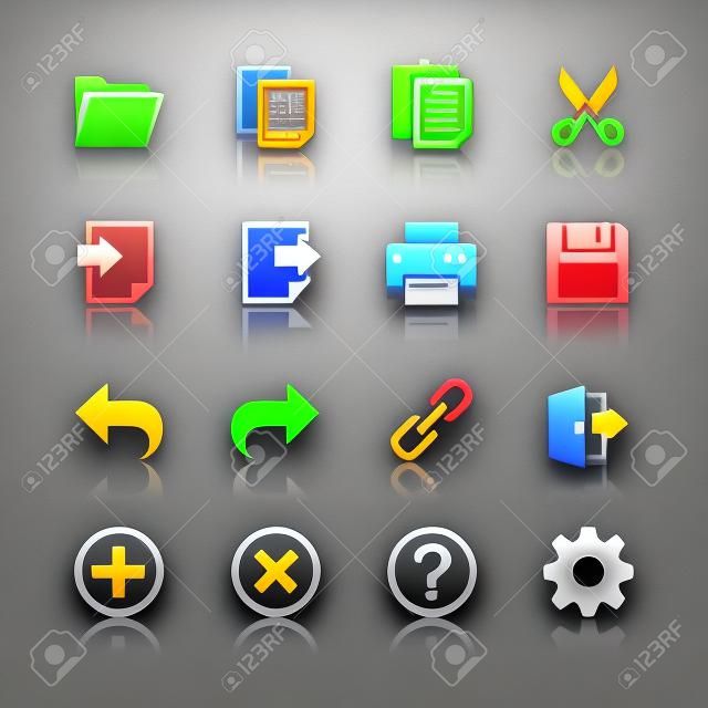 Iconos de la barra de herramientas de aplicación - la reflexión del tema