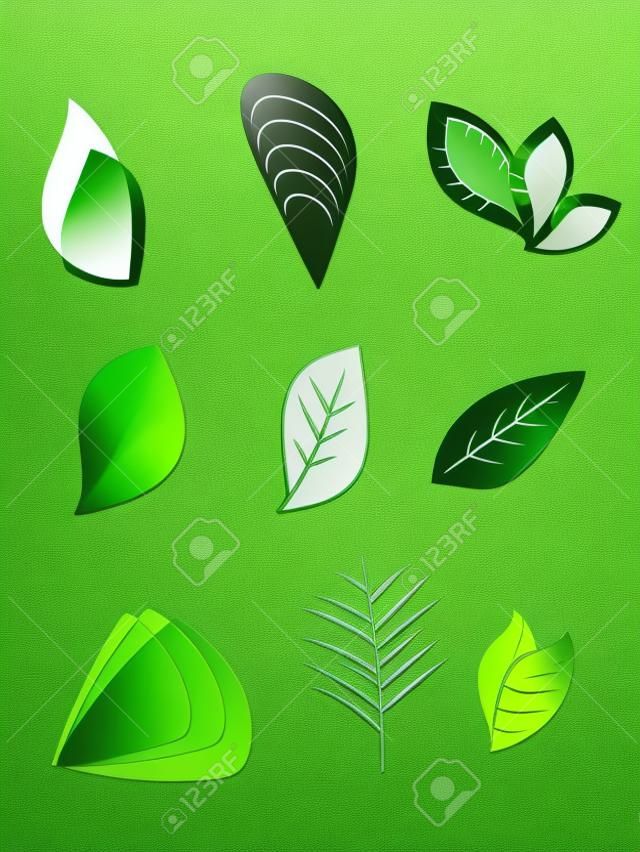 緑の葉のロゴ