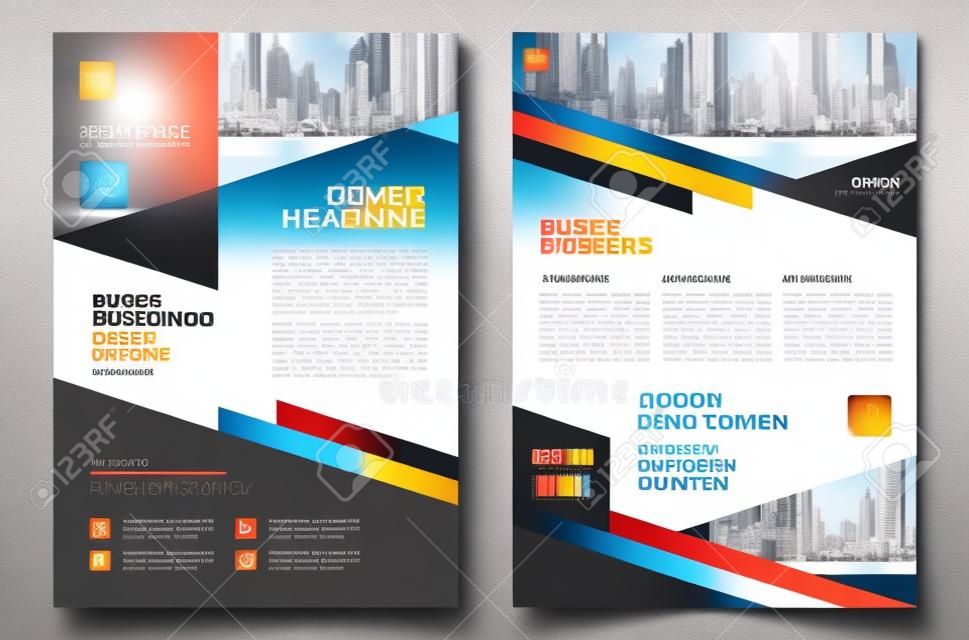 Business brochure flyer design a4 template. Vector illustration