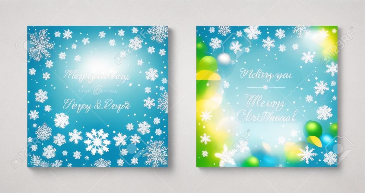 Set of Christmas and Happy New Year greeting banners templates.Festive vector layouts with hand drawn traditional winter holiday symbols.Xmas trendy designs for banners, invitations, prints, social media