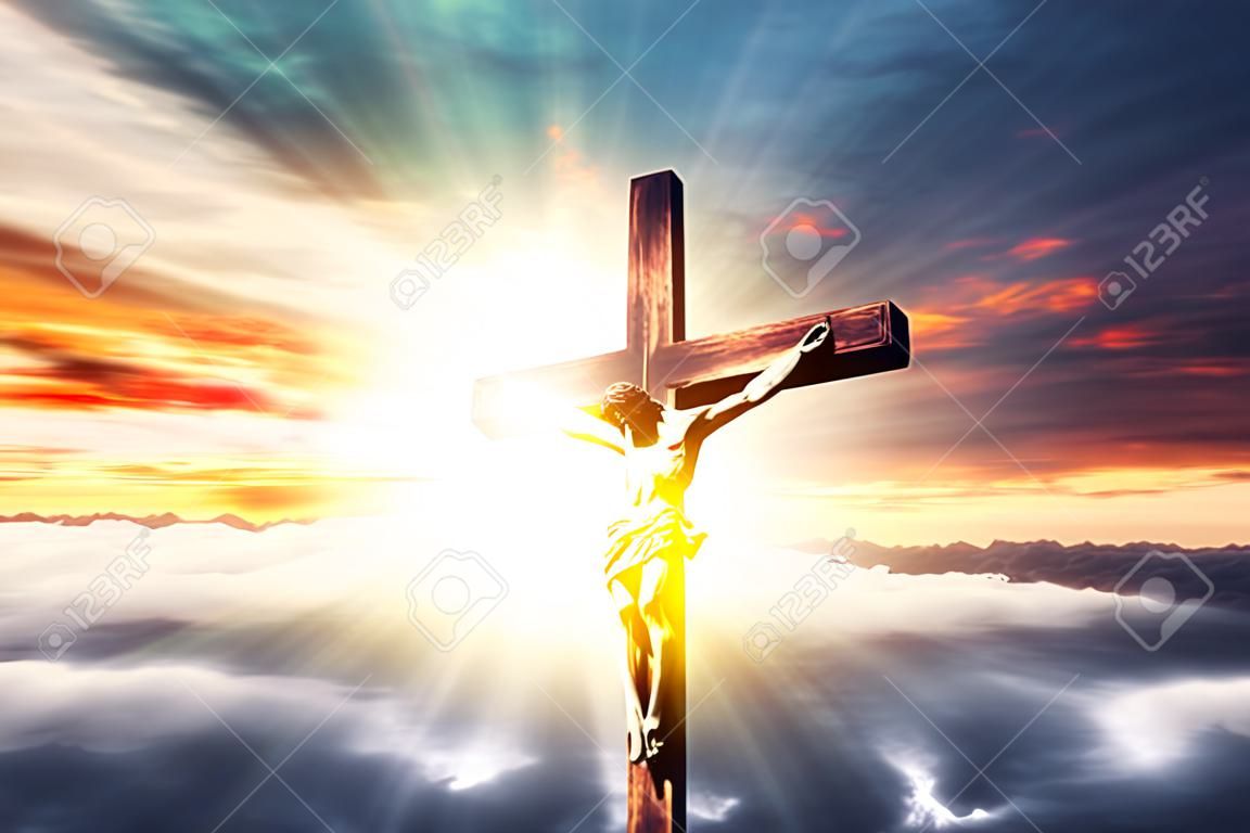 Crucifixion, Resurrection of Easter Sunday concept
