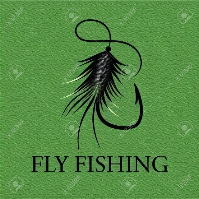 ilustração fly fishing, vector