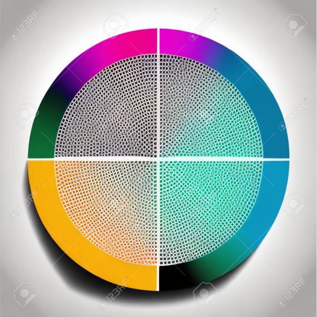 pie charts vector colorful info template.