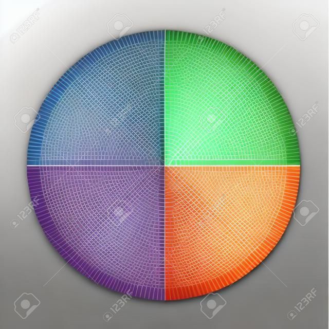 pie charts vector colorful info template.