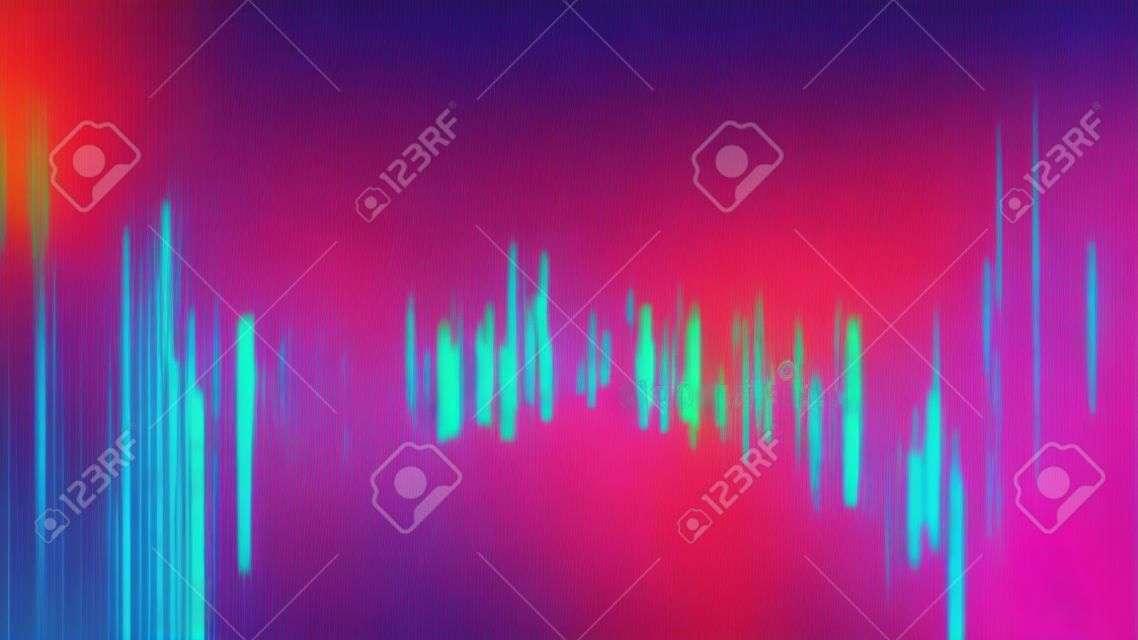 Digital Glitch Effect Abstract Background In Ultra High Definition Quality. Dynamic Vivid Color Striped Conceptual Art Illustration