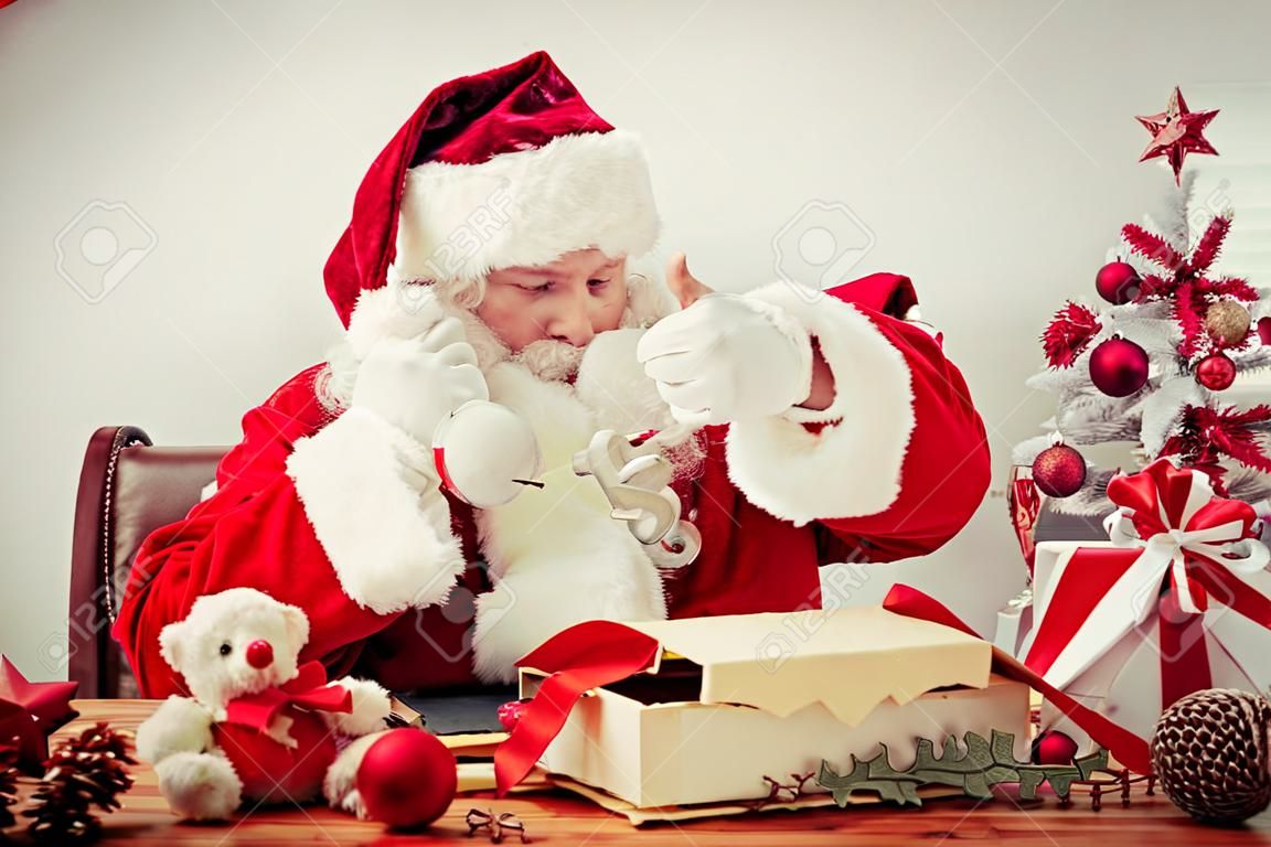 Santa Claus senior man. Christmas holiday concept