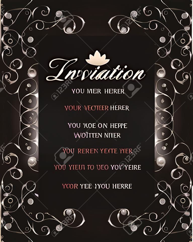 ベクトルの豪華な招待状のテンプレート