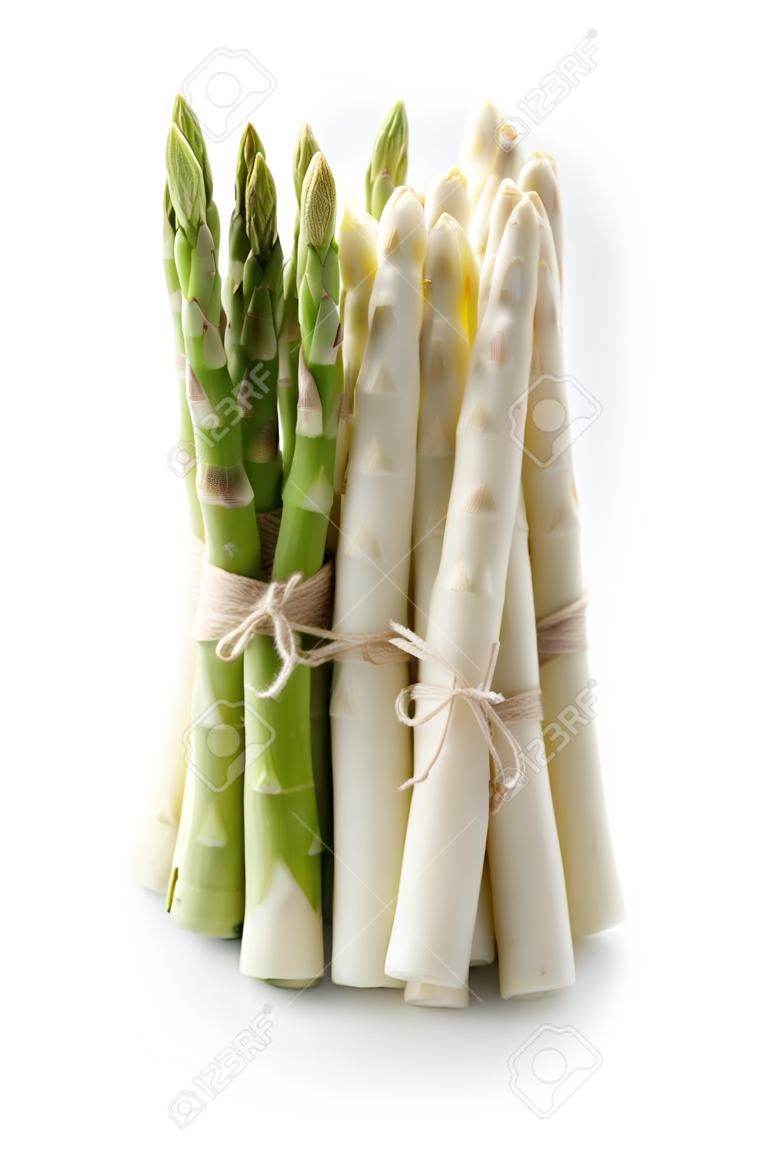 Green and White Asparagus - isolated