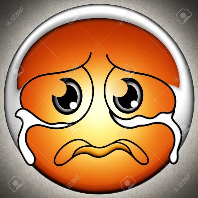 Trauriges Emoji-Emoticon, das bitterlich weint