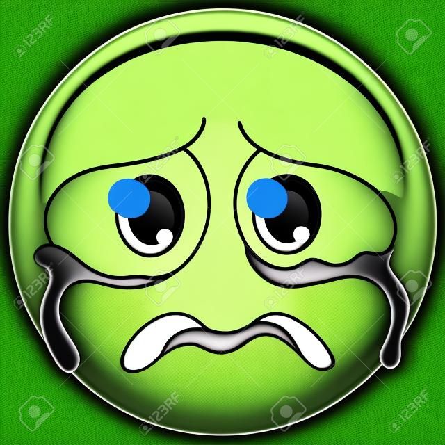 Trauriges Emoji-Emoticon, das bitterlich weint