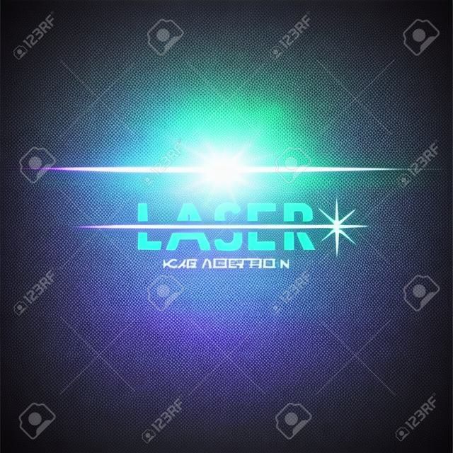 design creativo del logo laser, vettore