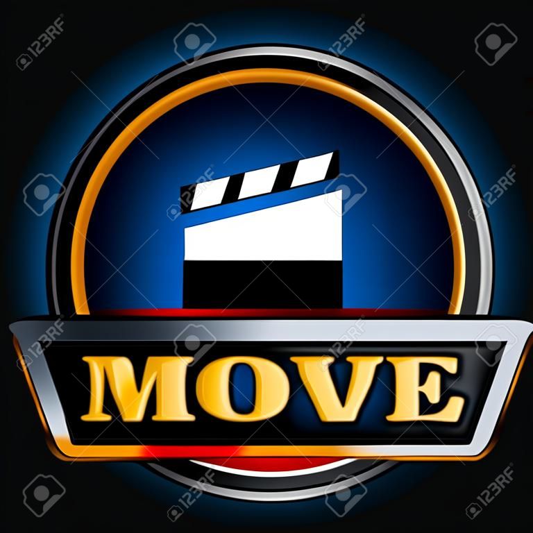 Blue movie Logo auf einem schwarzen Hintergrund