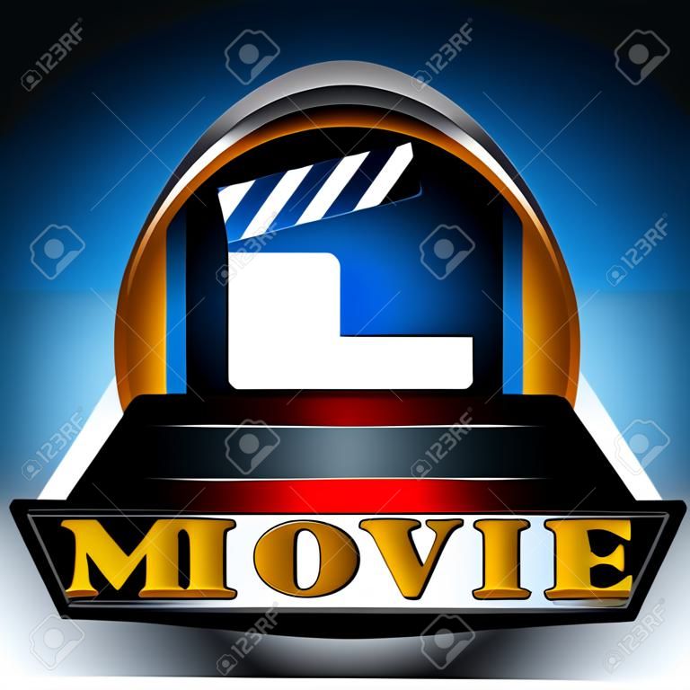 Blue movie Logo auf einem schwarzen Hintergrund