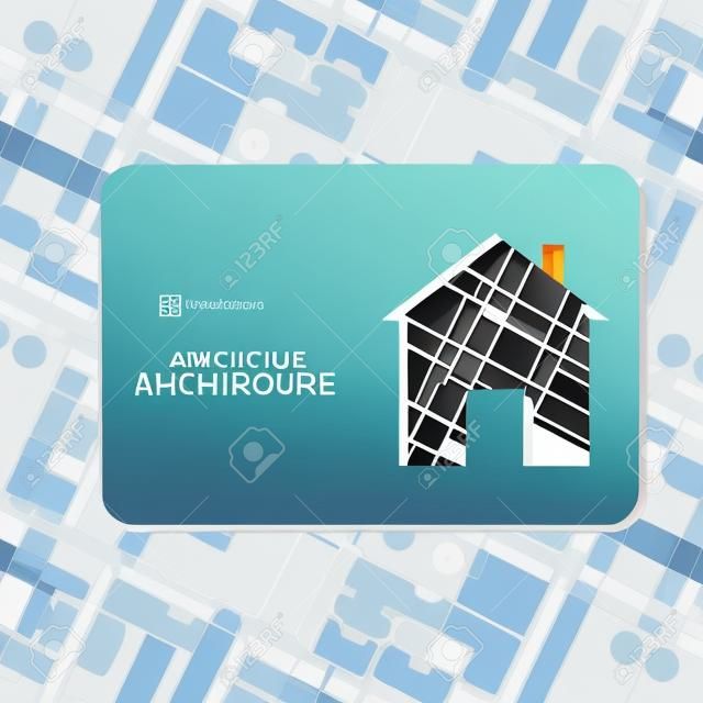 Novo cartão de arquitetura para qualquer projeto. Ilustração vetorial