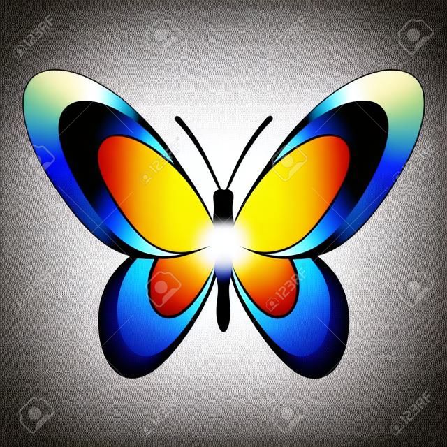 Бабочка значок. Простая иллюстрация бабочка вектора значок веб