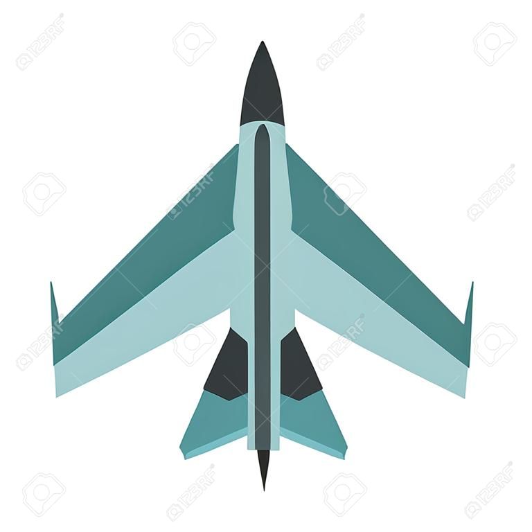 Snelle militaire vliegtuig pictogram. Platte illustratie van snelle militaire vliegtuig vector pictogram voor web