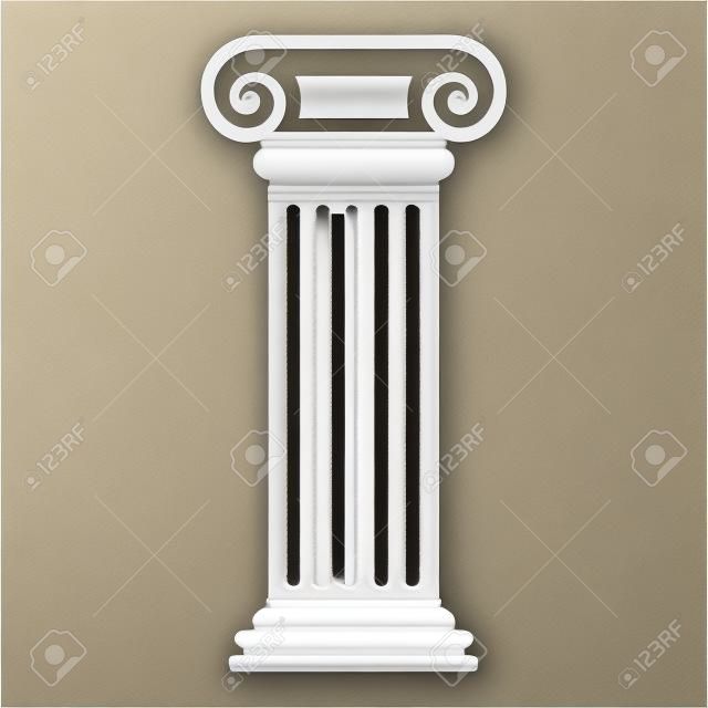 Icône de la colonne romaine blanc