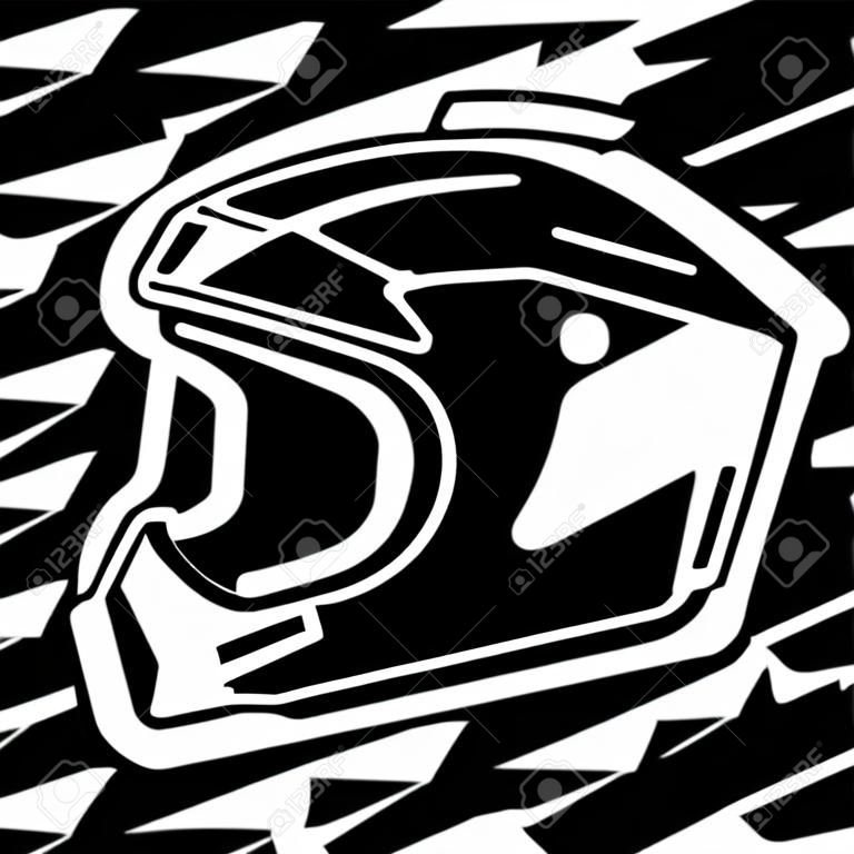cone do capacete da motocicleta. Ilustração simples do ícone do vetor do capacete da motocicleta para a web