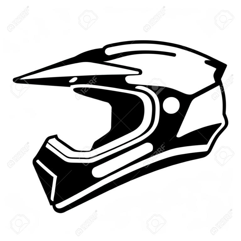 Icono del casco de la motocicleta. Ilustración simple del icono de vector de casco de motocicleta para web