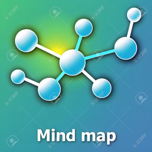 Mind map icon. Simple illustration of mind map vector icon for web.