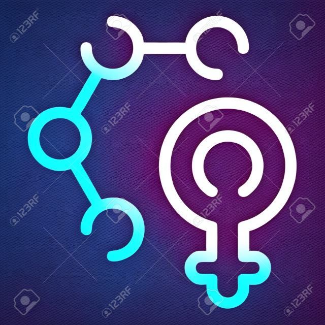 Woman hormones icon, outline style