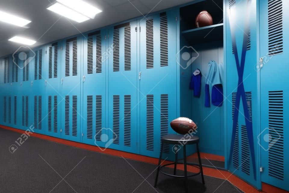 Vacant Football Locker Room