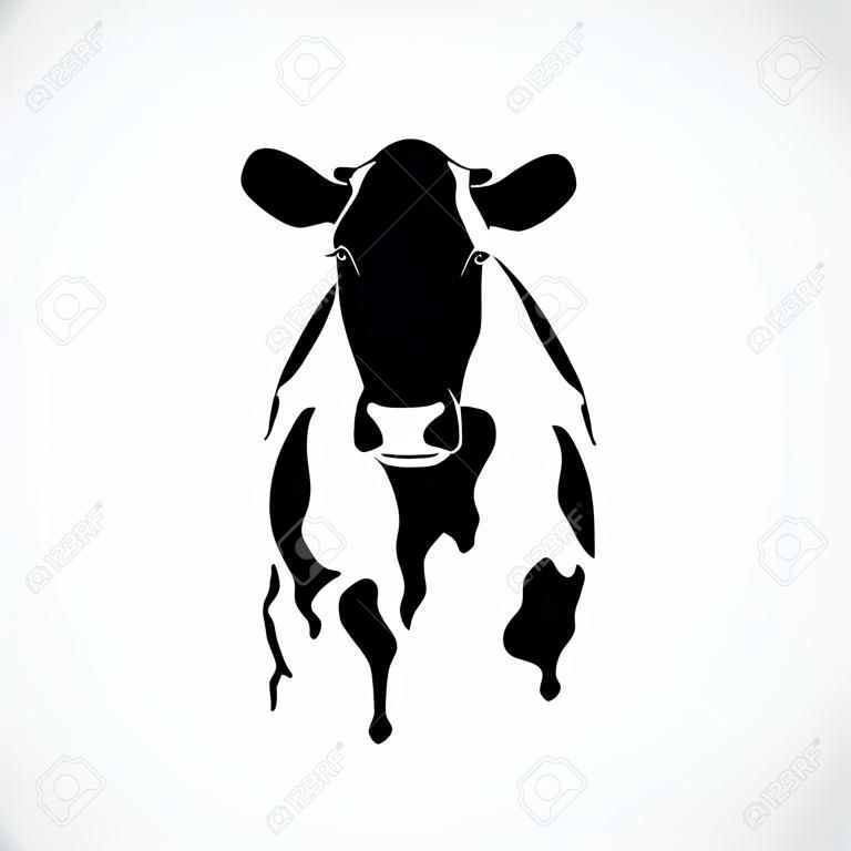 la imagen de una vaca en blanco