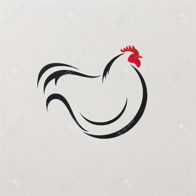 image d'une poule sur fond blanc