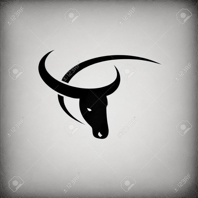 Imagen vectorial de un diseño de búfalo en el fondo blanco.