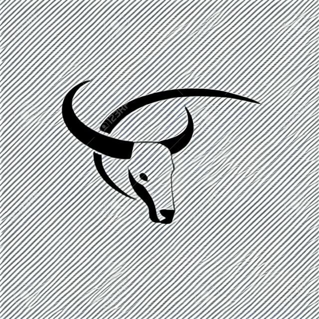 Vector afbeelding van een buffel ontwerp op witte achtergrond.