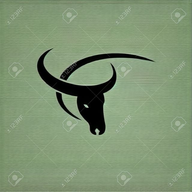 Imagen vectorial de un diseño de búfalo en el fondo blanco.