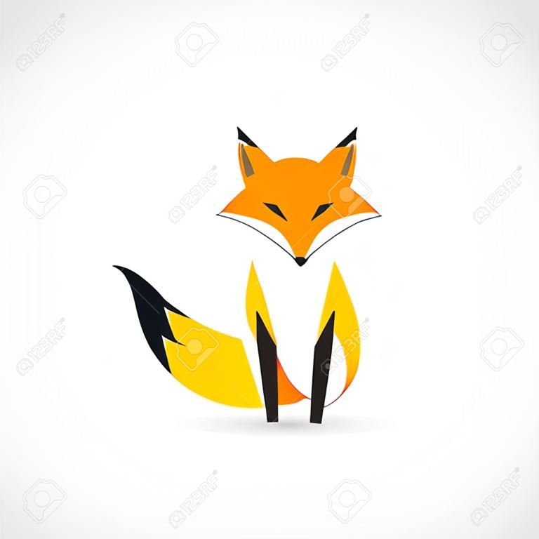 Imagen vectorial de un diseño de zorro sobre un fondo blanco, zorro de vector para su diseño. Logotipo Animal.