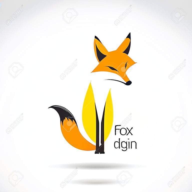 Vector image d'une conception de renard sur un fond blanc, fox vecteur pour votre conception. Logo Animal.